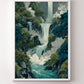 Japanese Waterfall Wall Art Printable Zen Nature Poster | Instant Download | Japanese Landscape Art | Minimalist Home Décor